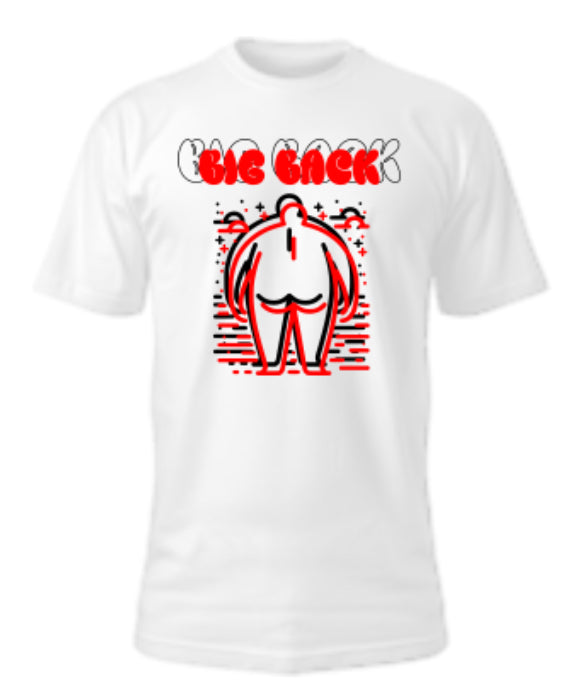 Big Back Tee - Red & Black Outline