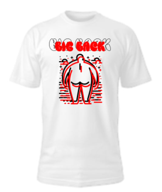 Big Back Tee - Red & Black Outline